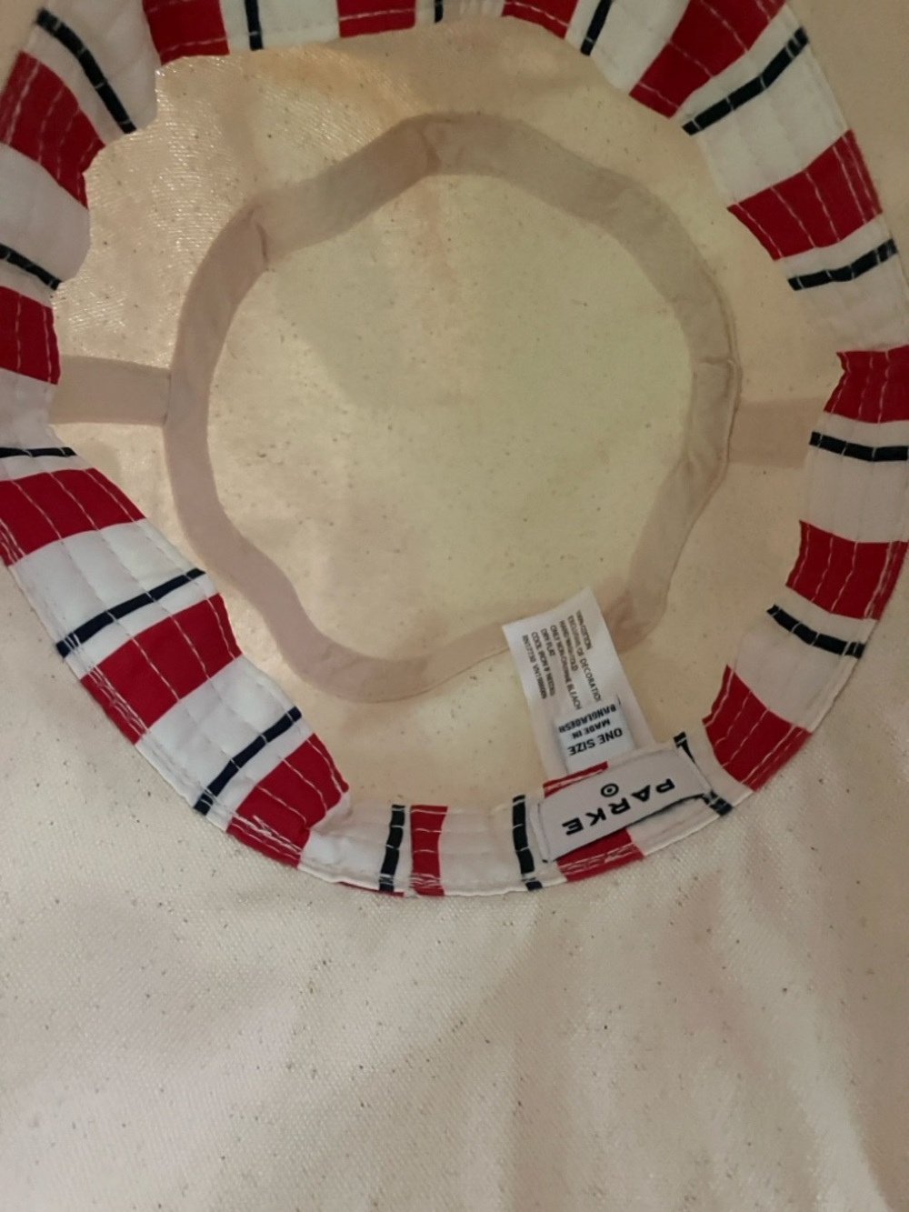 PARKER Cream Cotton Bucket Hat - Picture 2 of 2